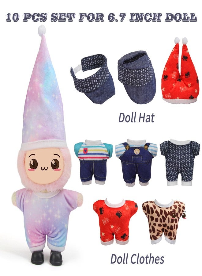 Voccim Doll Clothes for 17cm Dolls - Adorable 17cm/15cm Clothes Compatible with Accessories, 12 Pieces Fashion Dolls Outfits for Collecting, Keychains Pendants, Birthday Gift - Image 2